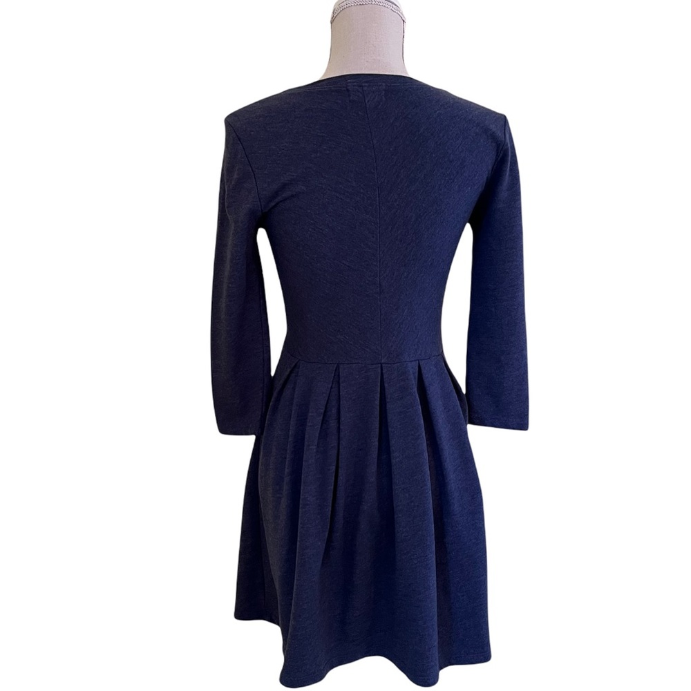 Anthropologie Puella "Sloped Peaks" Pleated Knit Pull-On Dress XS - Picture 5 of 7